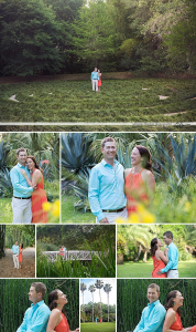 portrait of couple in gardens