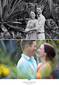 portrait of couple in gardens