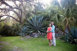 portrait of couple in gardens