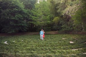 portrait of couple in gardens