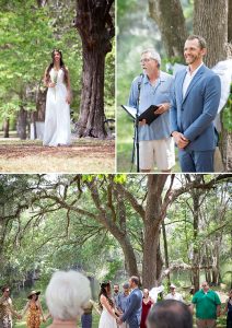 Bride walking down aisle