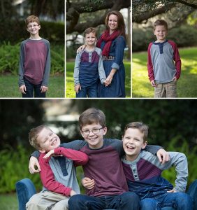 family portraits at the Thomas Center