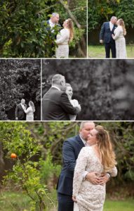 bride and groom first moments together