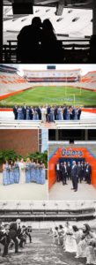 bridal party at the stadium