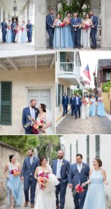 bridal party in downtown st. augustine