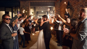 wedding photo at night