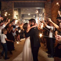 wedding photo at night