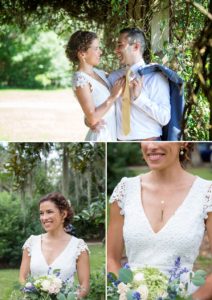 bride in garden