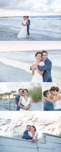 wedding beach photos in the sunset