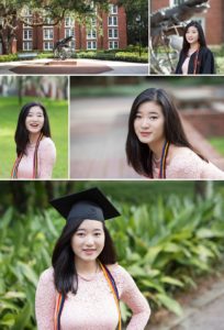 UF senior graduation photos on campus