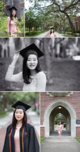 UF senior graduation photos on campus