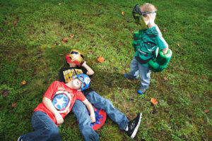 kids dressed up for portraits