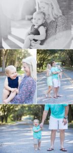 Family portraits with a one year old in Haile Plantation