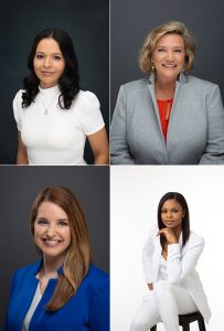 Studio headshots of various women