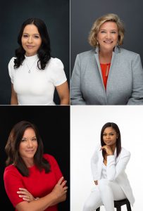 Studio headshots of various women