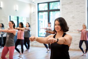 branding images of women in a pilates class