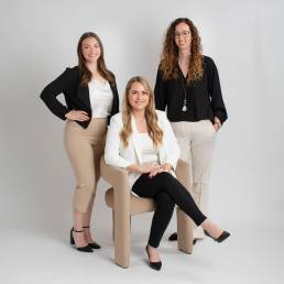 interior design team portrait in studio